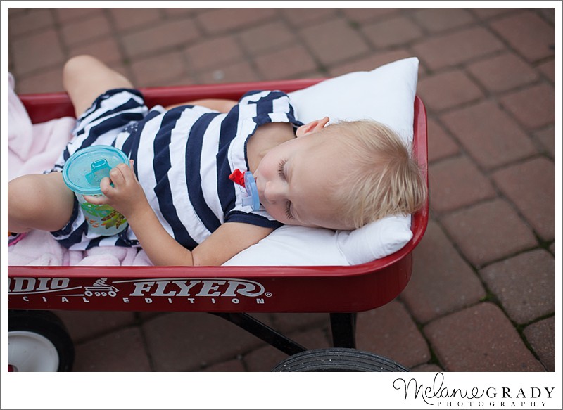 Kiddie Land at Kennywood - sleeping baby - wagon ride