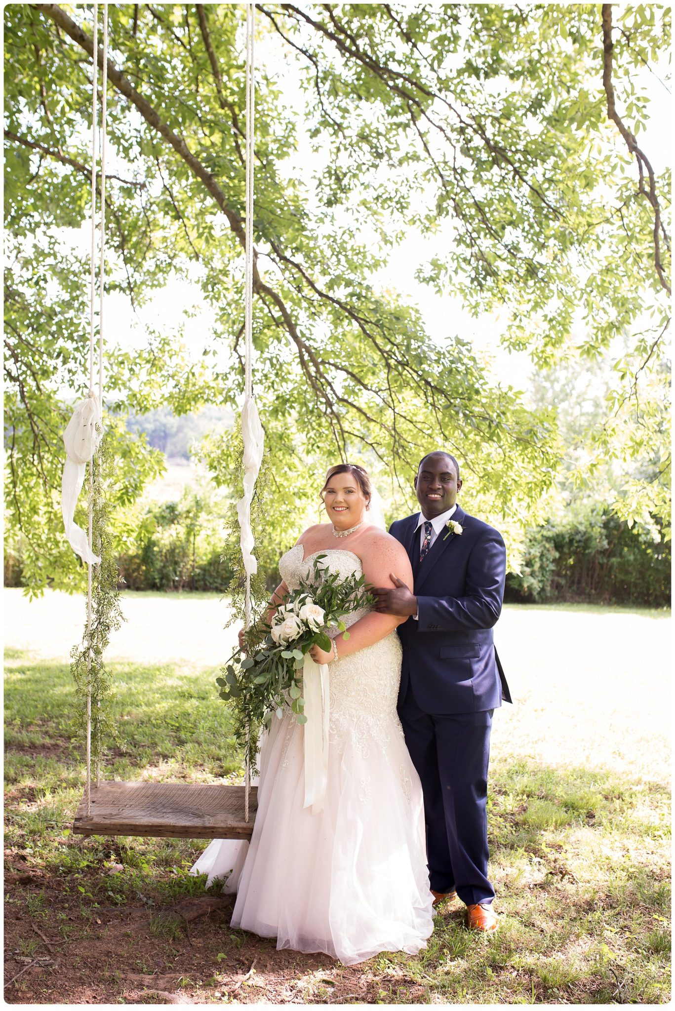 Nashville wedding at Iriswoods, Southern Belles and Blooms, navy tuxedo, whimsical garden wedding, southern wedding, southern bride, nashville bride, melanie grady photography, the best nashville wedding photographer, interracial couple wedding, mt juliet, tree swing
