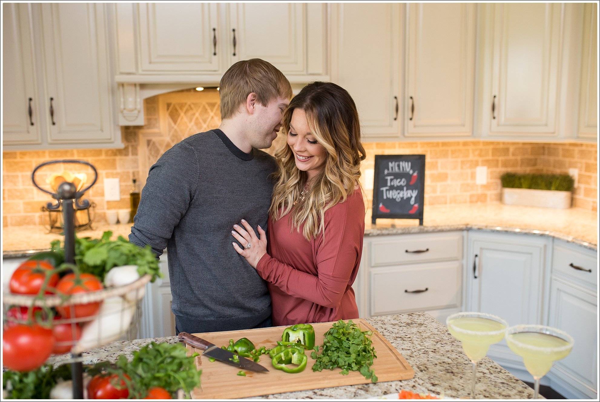 Taco Tuesday themed engagement session, margaritas, tacos, kitchen engagement session, nashville wedding photographer, nashville engagement session, nashville engagement photographer, hendersonville tennessee photographer